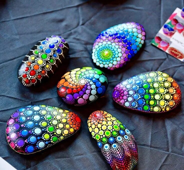 JVoronina_Art_Studio on Instagram: "Mandala rock. add a little colors on a rainy
