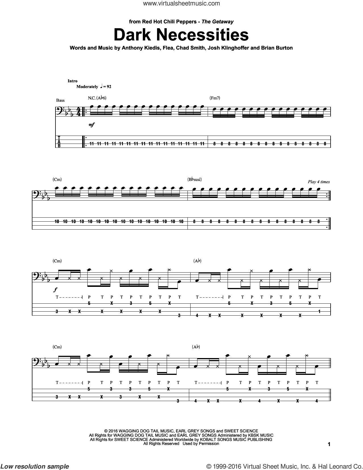 Hot chili peppers dark necessities. Red hot Chili Peppers Bass Tab. Dark necessities Bass Tab. Dark necessities табы. Red hot Chili Peppers Dark necessities.