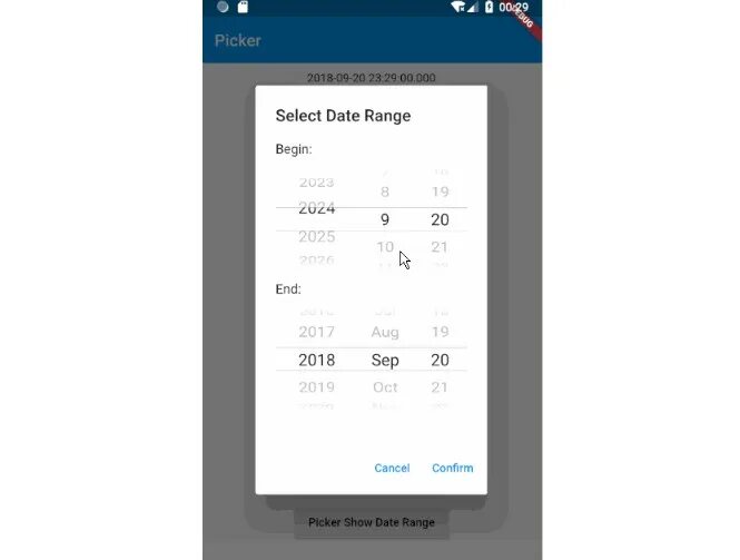 Scrolling widgets