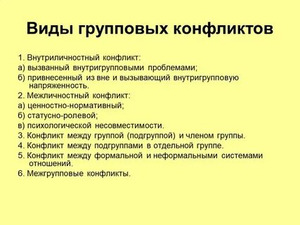 Групповые конфликты