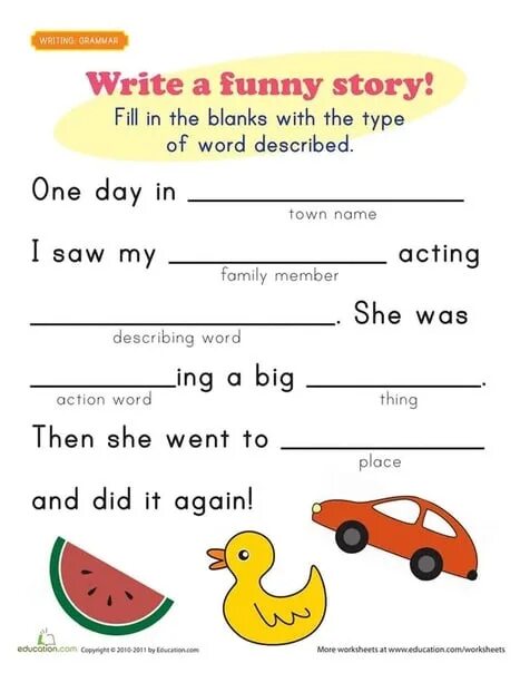 Fill up the time. Funny stories for kids. how to write a story for kids. write a story. fill in story.