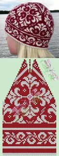 Шапка с жаккардовым узором