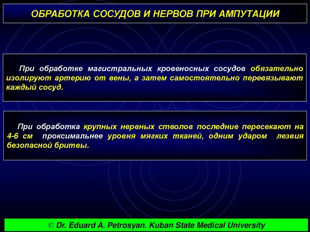 Обработка сосудов и нервов. Обработка сосудов и нервов при ампутации. Обработка сосудов при ампутации. Обработка крупных сосудов.