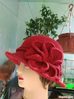 Теплая шляпка крючком