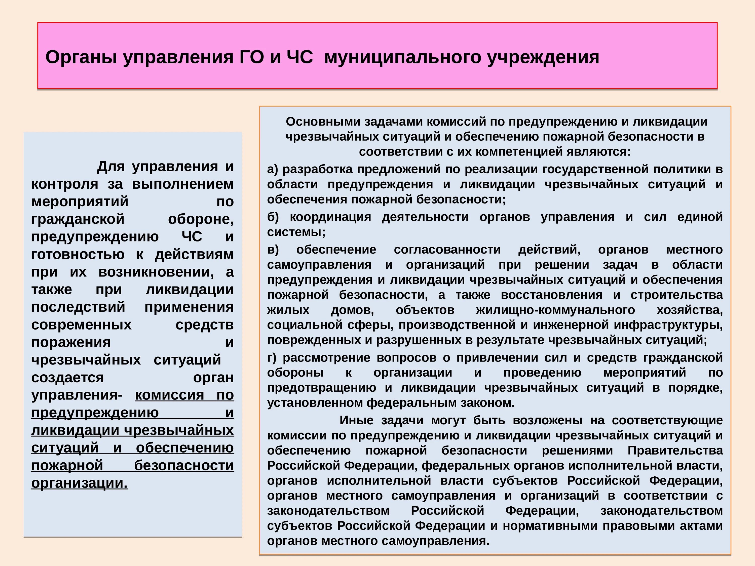 Мероприятия по предупреждению ЧС В организации. Задачи учреждения при ЧС. План действий по предупреждению и ликвидации ЧС. Координация при ЧС на объекте.