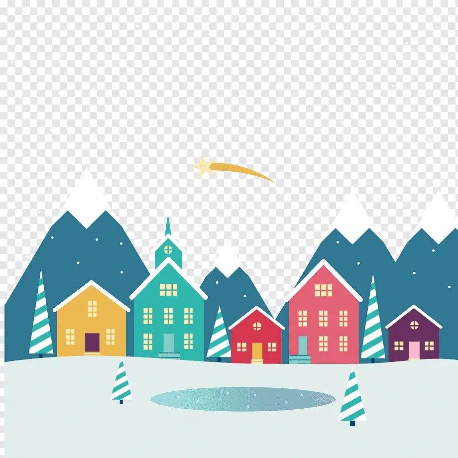House in Winter Christmas Night Stock Vector - Illustration of country, reindeer