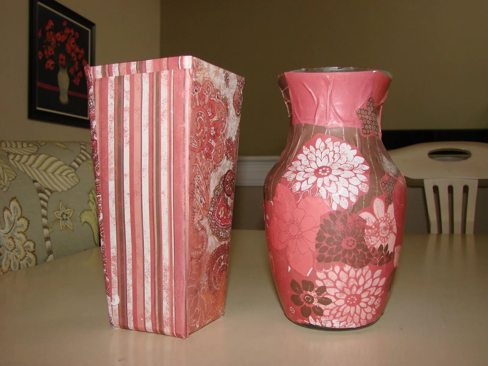 Самодельная ваза своими руками. Вазы для декора. Декупаж вазы. Декупаж ваза для цветов. Декорирование вазы.