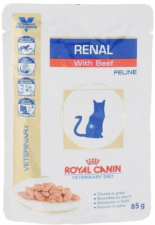 Ренал роял для кошек влажный. Роял Канин Ренал паучи. Роял Канин пауч Ренал говядина. Royal Canin renal пауч для кошек. Консервы Royal Canin renal Feline.