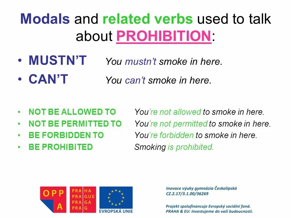 Related verb. Prohibition Модальные глаголы. Related verbs в английском. Prohibited modal verbs. Prohibition modal verbs примеры.