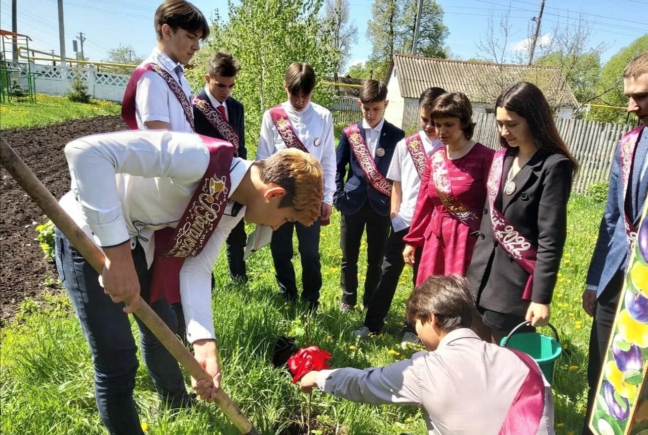Посадка деревьев выпускниками