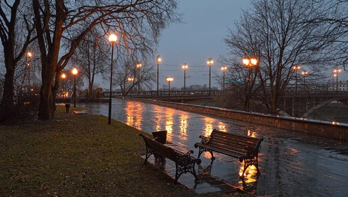 Засыпает в парке вечер. Осенний вечер в городе. Осенняя ночь. Весенний вечер в городе. Осень вечер.