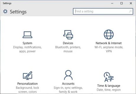 Pc settings