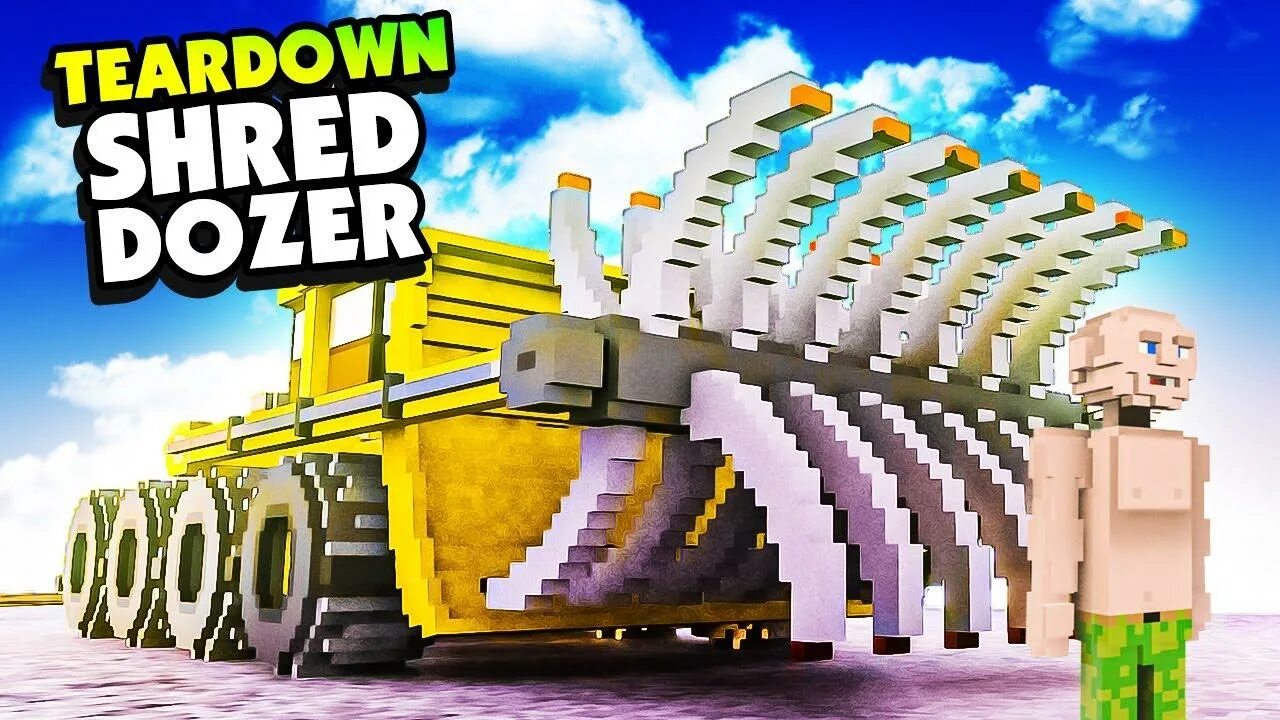 Buildozer. Teardown Shredder 3000. Giant Robot Invasion Mod Teardown.