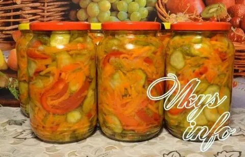 Приготовление салата из огурцов перца на зиму