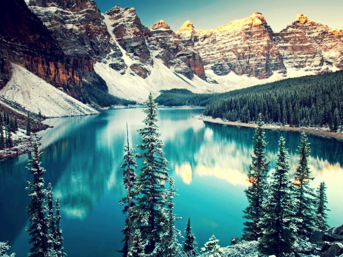 Красивые картинки на рабочий. Озеро Морейн в Канаде. Ледниковое озеро Морейн. Озеро Морейн. Национальный парк Банф. Ледниковое озеро Морейн, Канада.