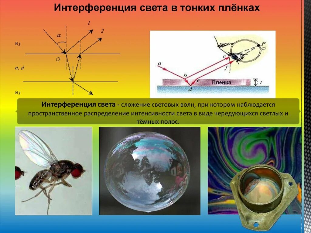 Интерференция возможна. Интерференция света в тонких пленках. Дифракция в тонких пленках. Явление интерференции в тонких пленках. Интерференция в тонких пленках рисунок.