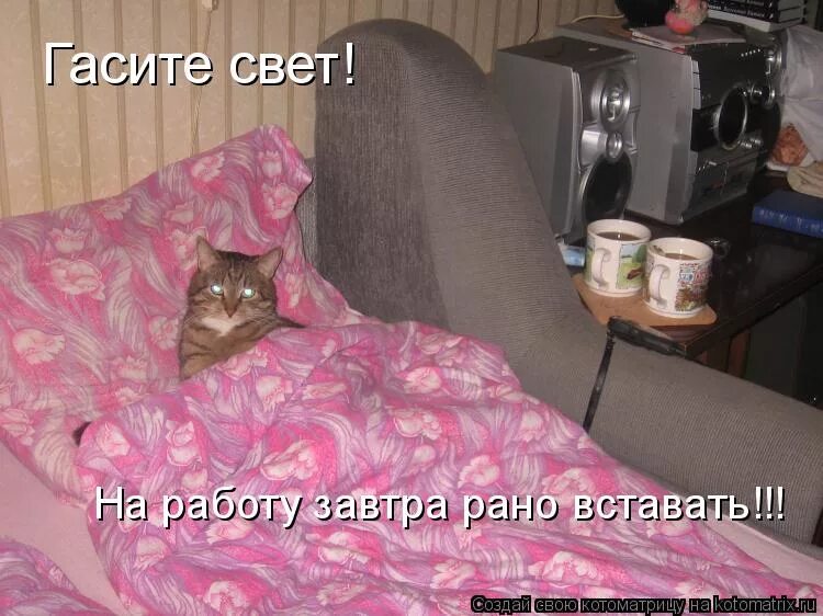 я спать мне завтра на работу. картинка про то как наводить суету ночью. завтра опять рано вставать. ложитесь спать завтра на работу. спать завтра на работу.