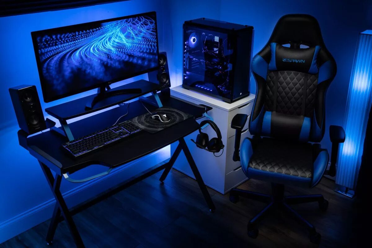 Игровой стол для ПК. Gaming Chair. Gaming Desk. Gaming Desk - 31 inch Workstation with Carbon Fiber. Expensive gaming