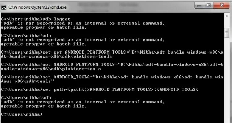 Adb platform tools. Запуск adb через cmd. путь к adb. adb logcat.