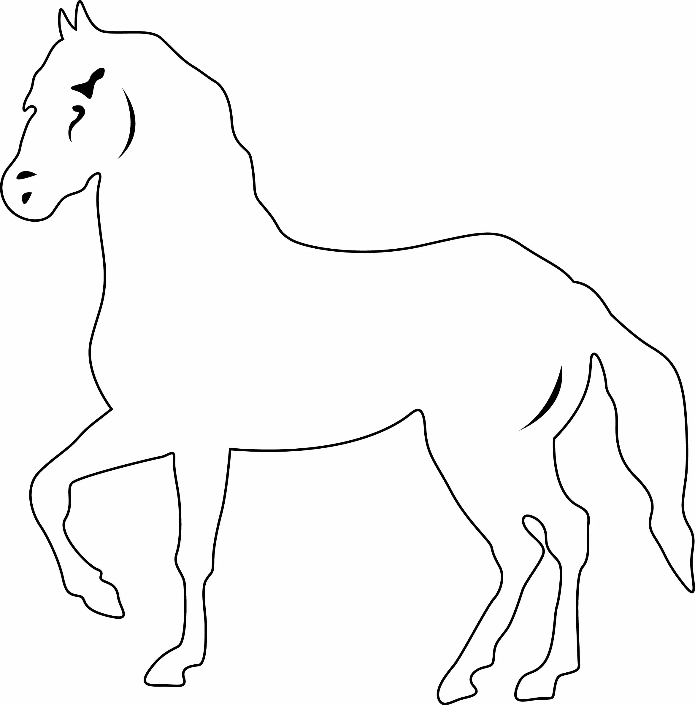 Трафарет лошади. Лошадь контур. Трафарет лошади для рисования. Трафарет лошадки для вырезания.