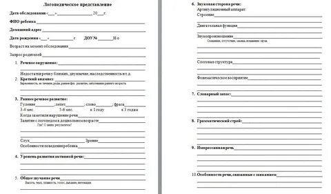 Речевые заключения пмпк