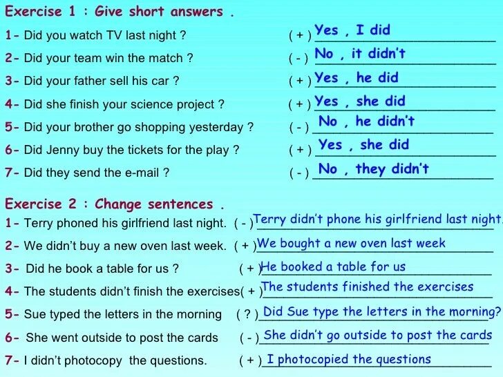 Make up questions to the answers. Паст Симпл упражнения 5 класс. Вопросы с did past simple упражнения. Короткие ответы в past simple. Паст Симпл задания простые.