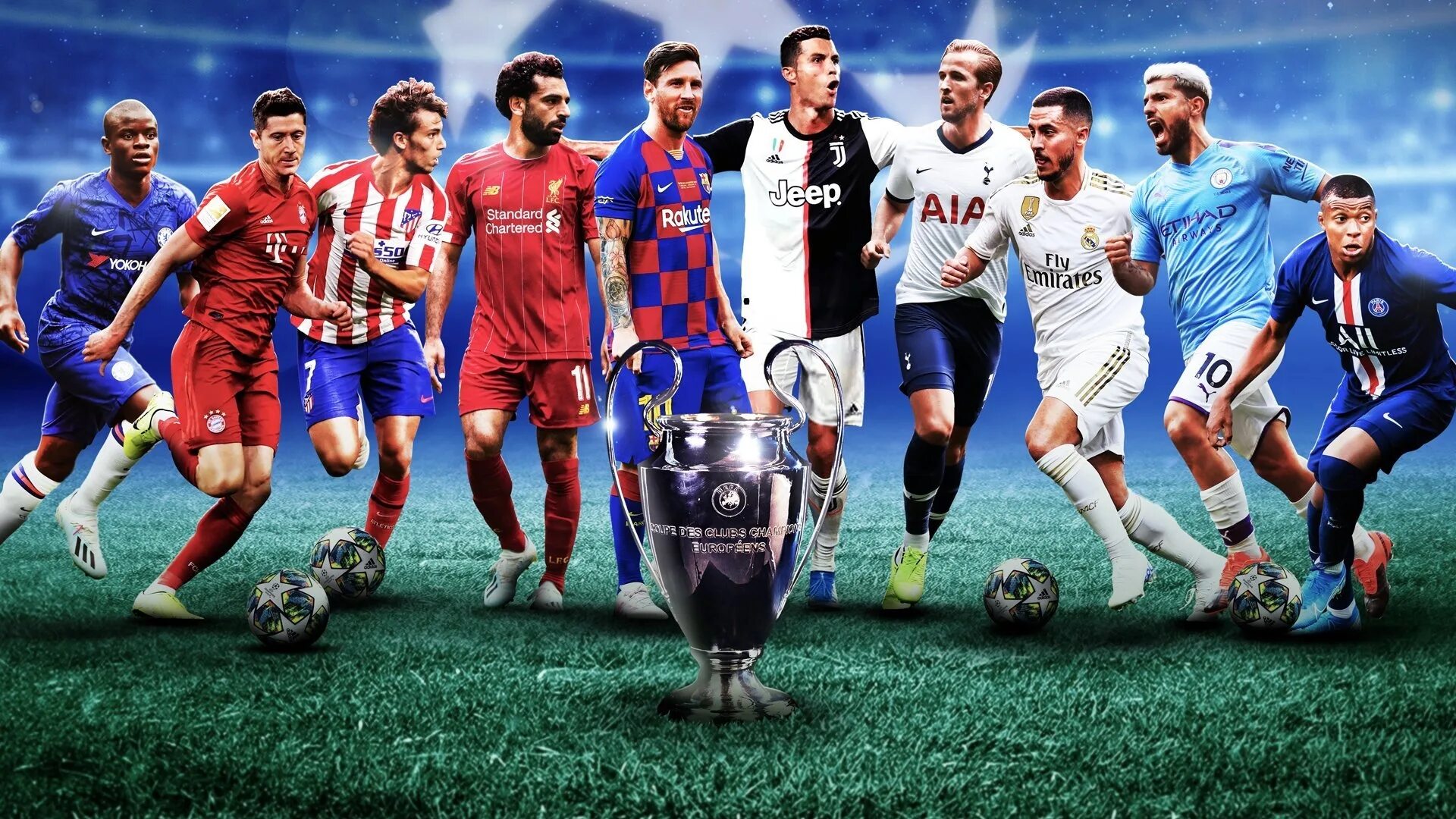 Про футбол 1. Лига чемпионов УЕФА 2019/2020. Футбольные обои. Картинки футболистов. Футбольные обои для рабочего стола.