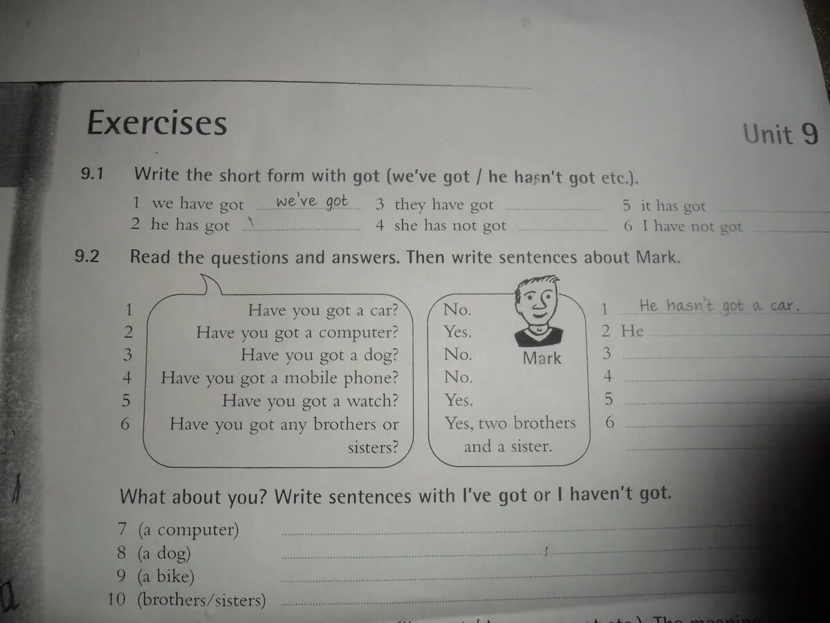 Write the short form. Exercises Unit 1 ответы write the short form. Write the short form краткая форма. Write sentences.