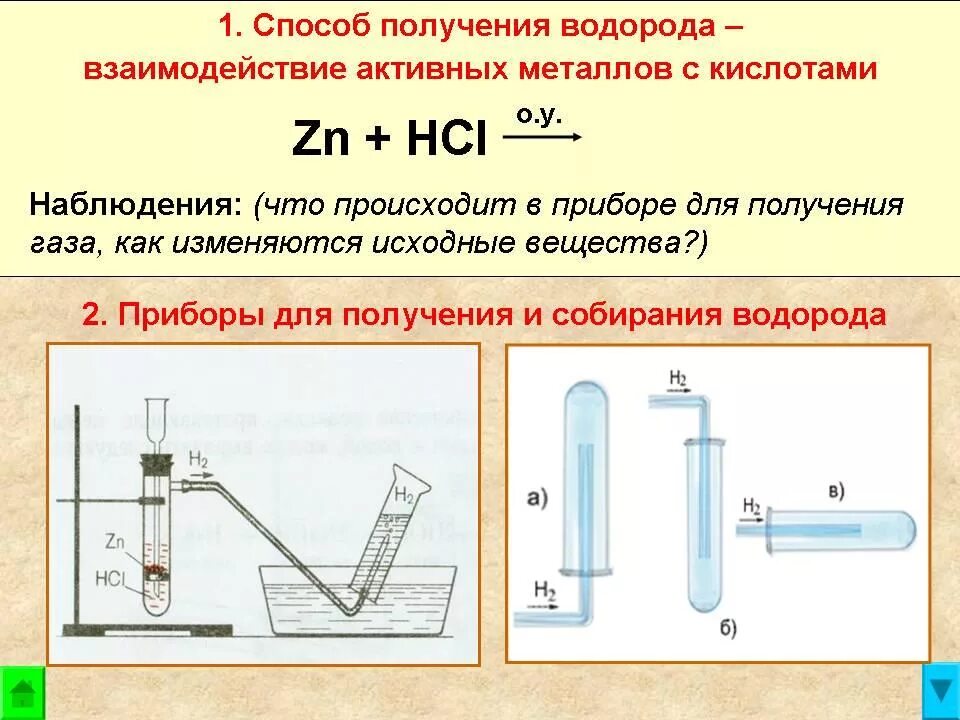 Собирание кислорода. Рисунок прибора для получения водорода в лаборатории. Способы получения водорода реакции. Как получают водород в лаборатории. Получение водорода в лаборатории.