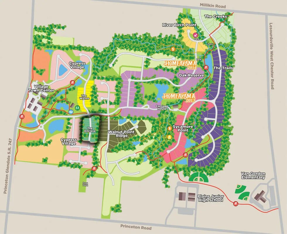Интерактивная карта поселков. КП парк развлечений поинт. Cypress Village Irvine. Genclik Park Map.
