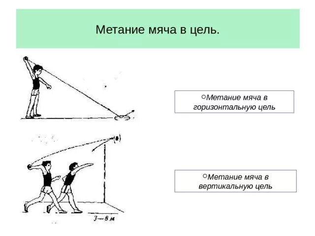 Горизонтальное метание. Техника метания мяча в горизонтальную цель. Метание теннисного мяча в вертикальную цель. Метание мешочков в вертикальную цель. Метание мяча в горизонтальную и вертикальную цель.