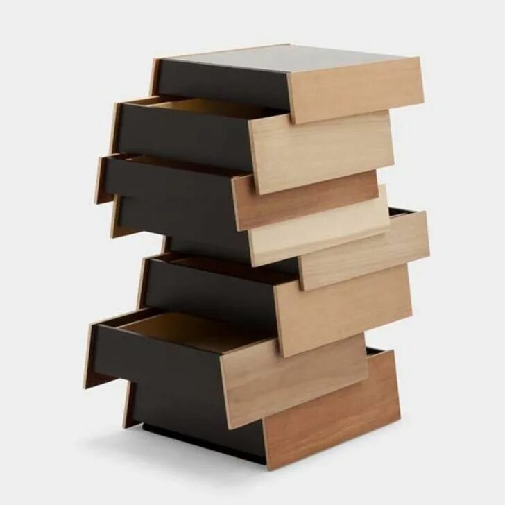 Stack h. Комод разноцветный. креатив для магазина мебели. stack raw edges.