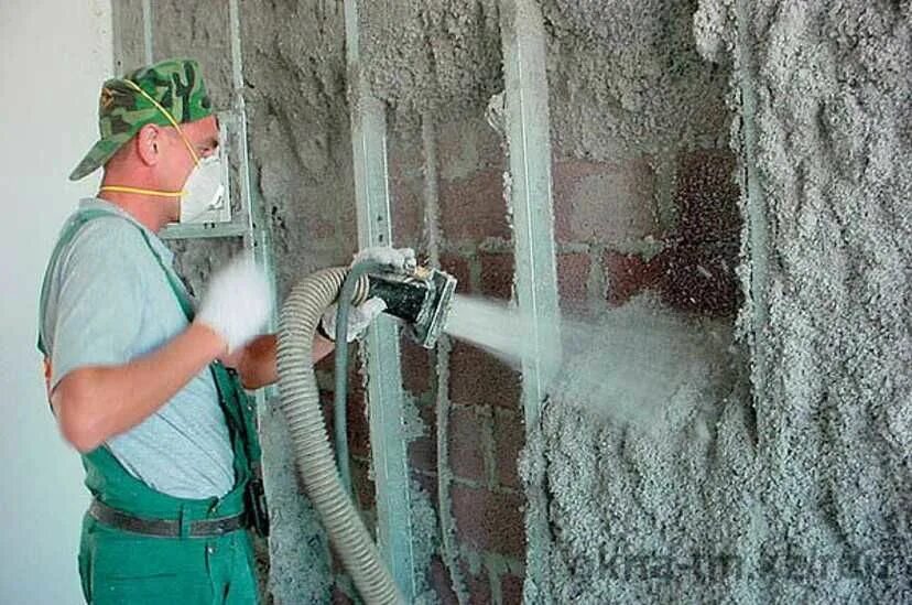 Напыление эковаты