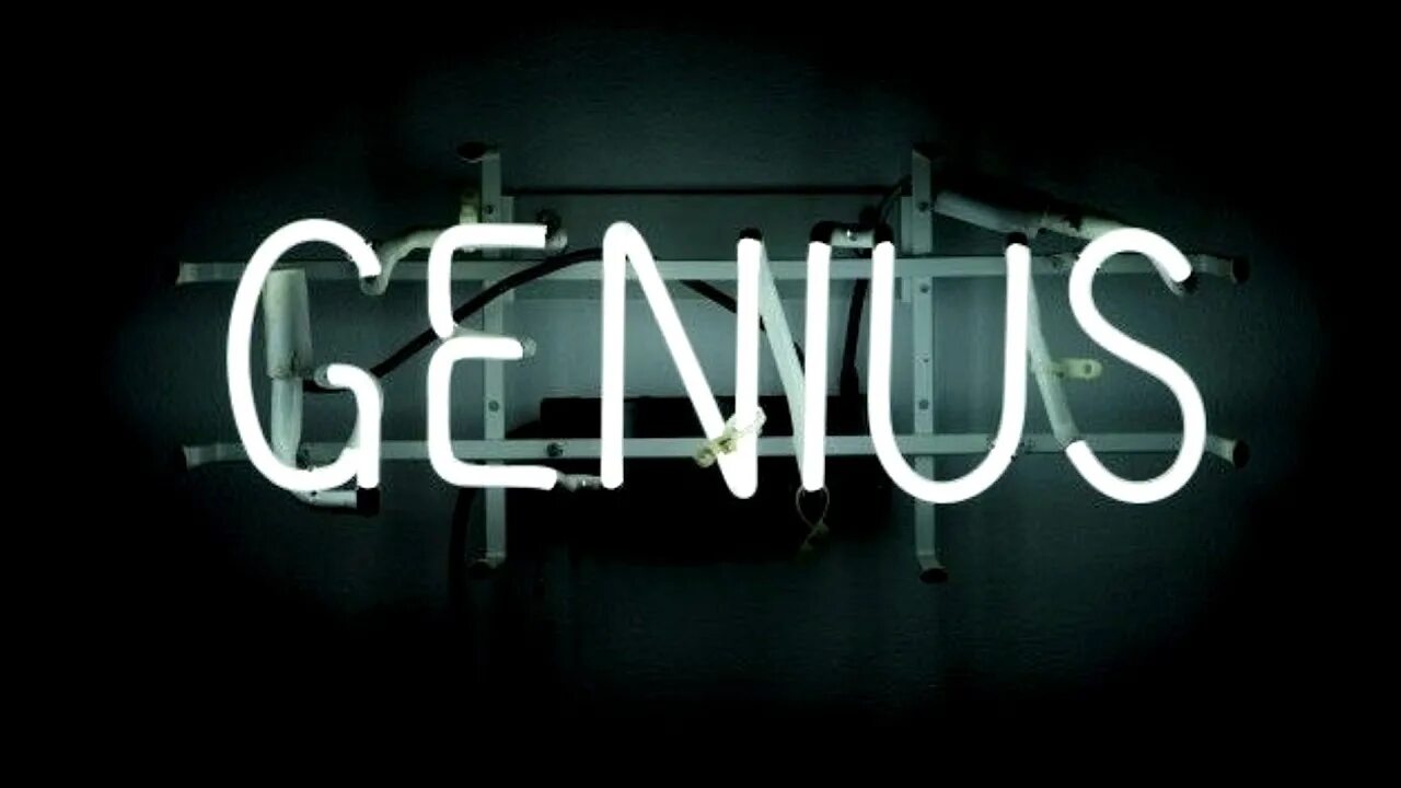 Genius english. Genius надпись. genius неоновая надпись. ава гения.