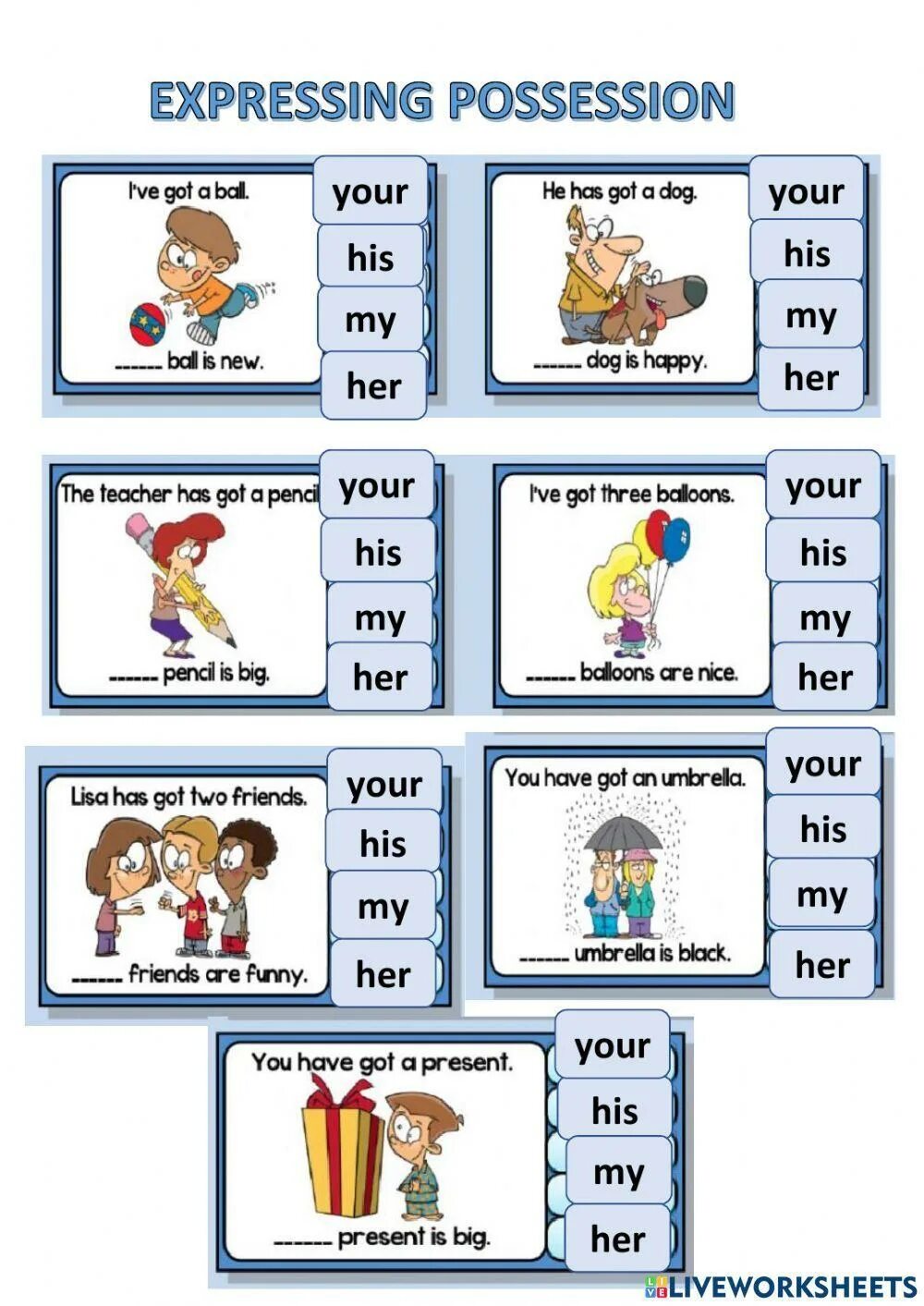 Possessive adjectives 3 класс. ESL possessive adjectives. Possessive adjectives Worksheets 3 класс. Possessive adjectives упражнения. My your worksheet