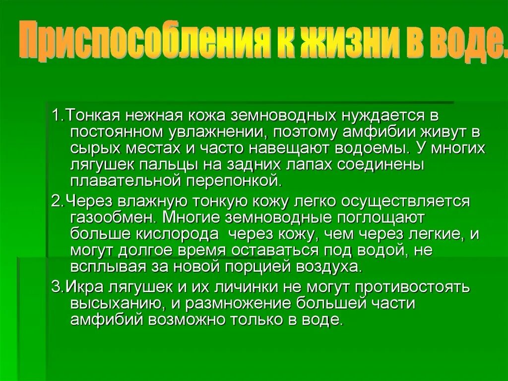 Приспособления земноводных. Приспособления лягушки к жизни в воде. Приспособление для жизни в воде земноводные. Приспособление амфибий к жизни в воде.