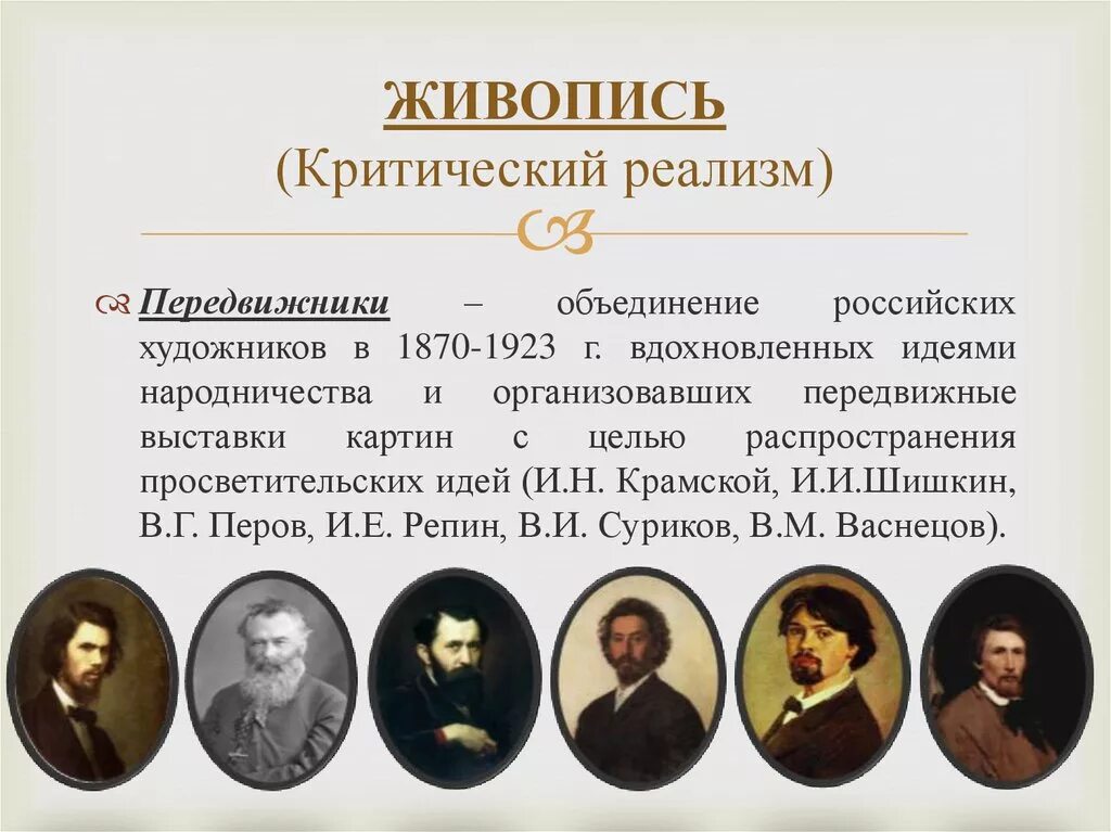 В чем суть направления критический реализм. Товарищество передвижников Суриков. Русские художники передвижники 19 века. Представители критического реализма в живописи 19 века в России. Товарищество художников передвижников участники.