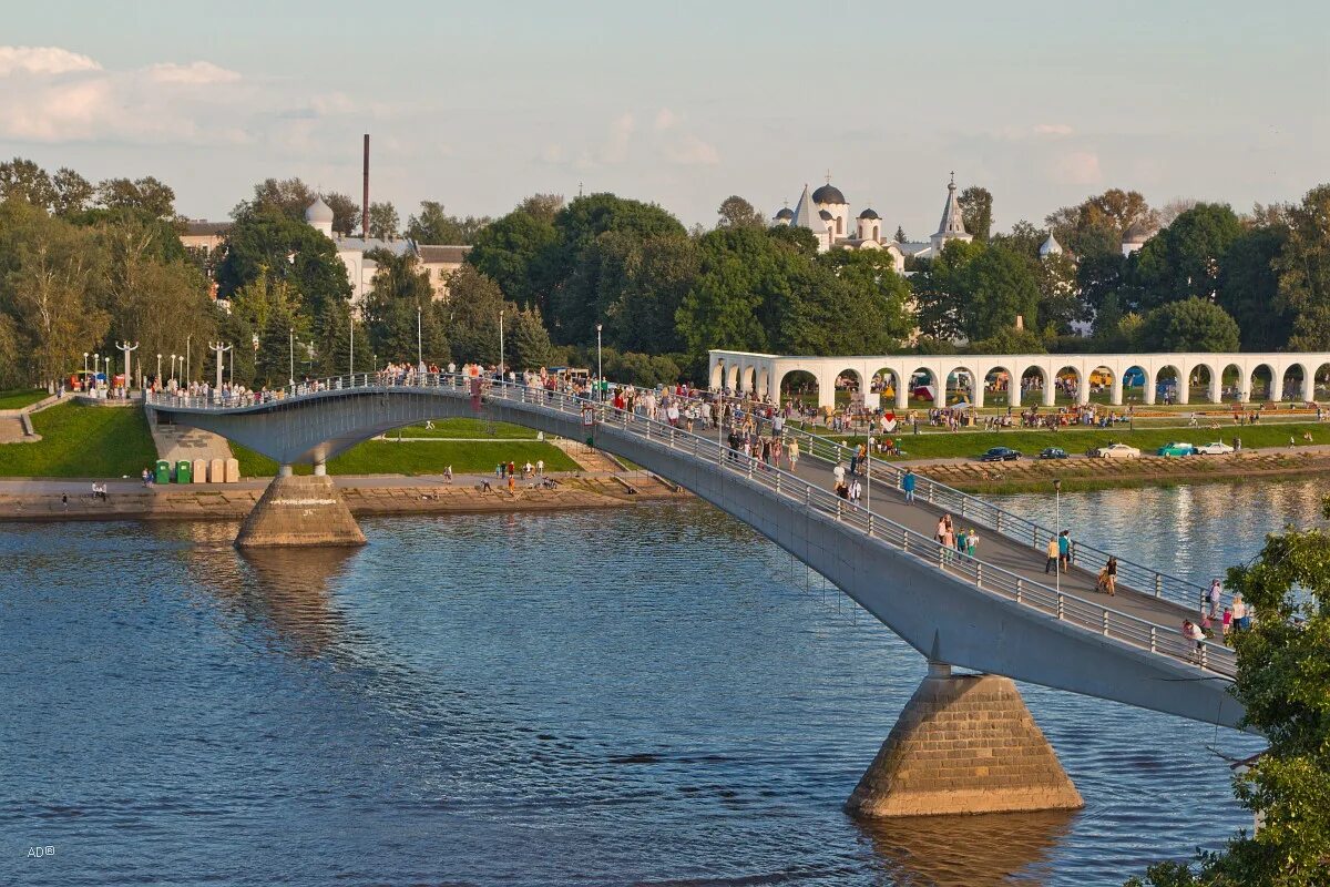 Великий новгород через