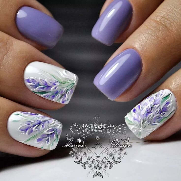 Лаванда маникюр фото Strazi-Nail.ru
