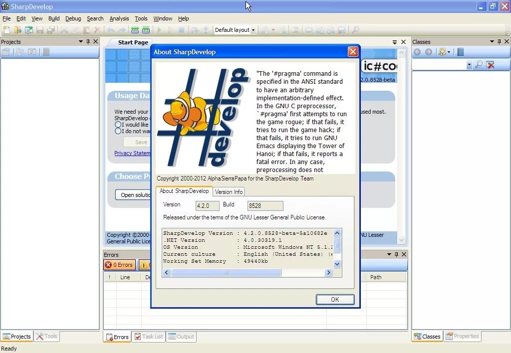 Среда разработки c# для windows. Sharpdevelop. Sharpdevelop. Sharpdevelop. Sharpdevelop интерфейс.