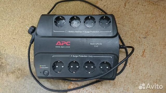 Источник бесперебойного питания APC back-ups es 550va (be550g-RS). APC back-ups es 525. Back ups es 550 аккумулятор купить. Back es 550