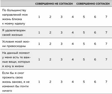 Шкала удовлетворенности