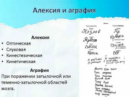 Алексия это в логопедии
