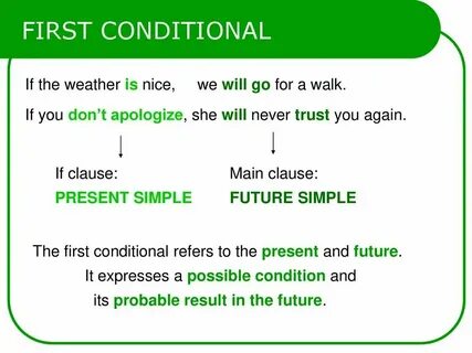 1 conditional правило и примеры