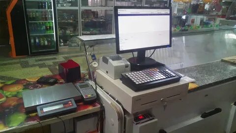 Рабочее место кассира магазина