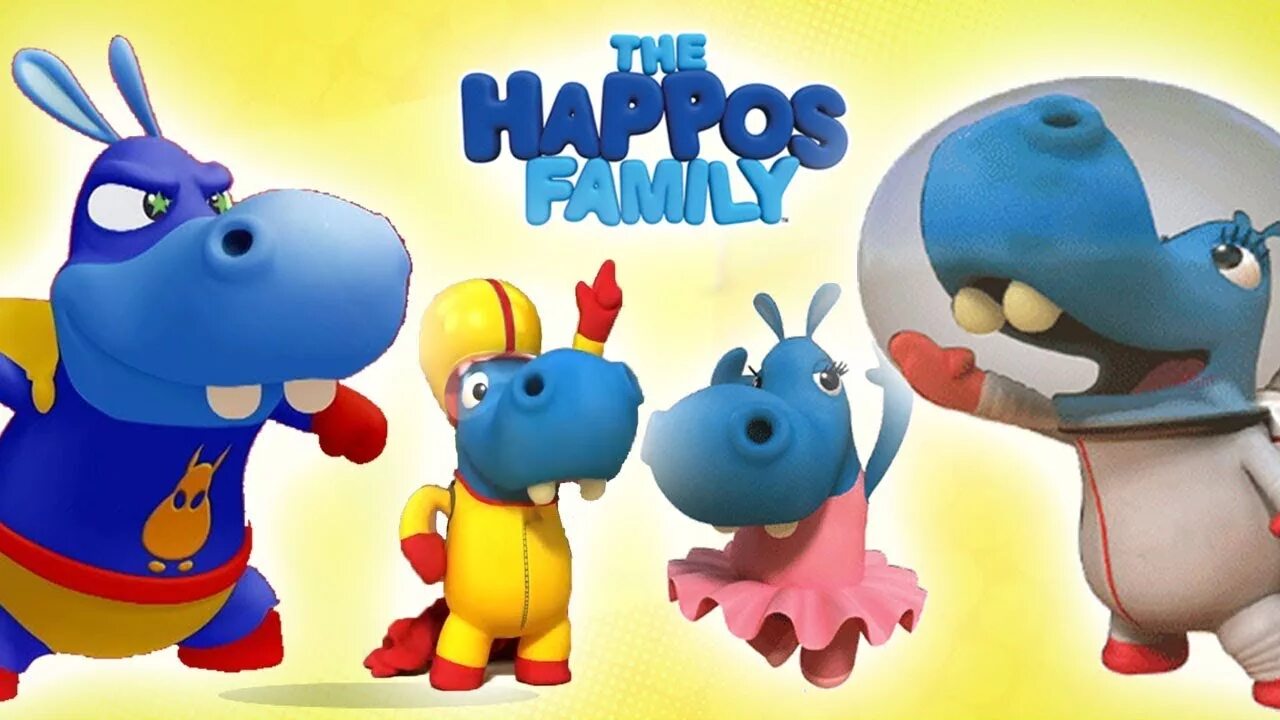 The happos family семейка бегемотов. Happos. Hippos family. Семейка бегемотов boomerang. Hippos family.
