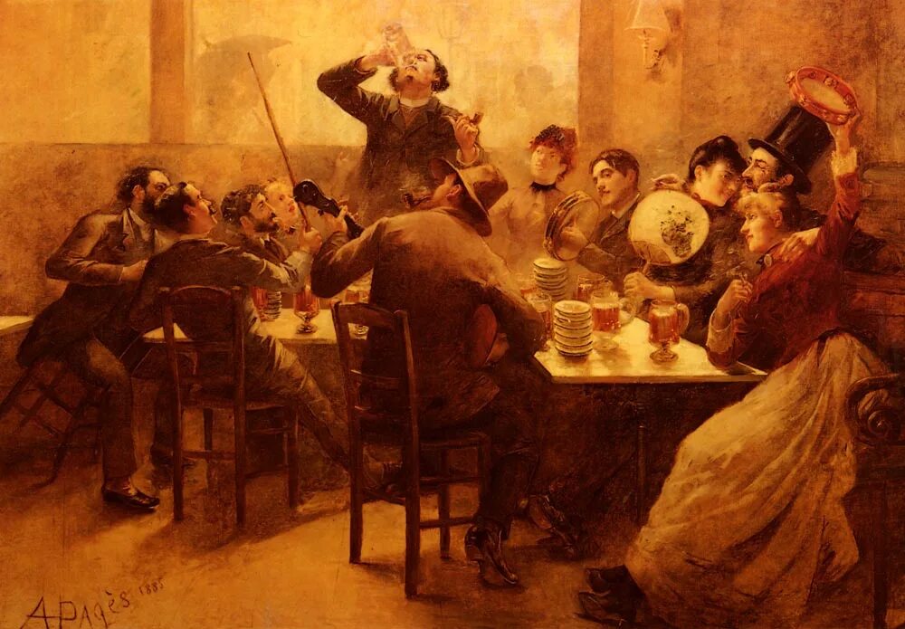 Блюз в живописи. Поют в кабаке. Поют в кабаке. Фернан кормон художник. Поют в кабаке.