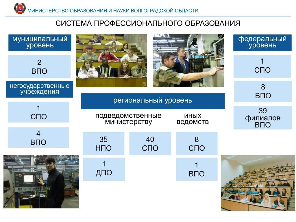 Система начального и среднего профессионального образования. Система профессионального образования. Начальное профессиональное образование это. Образование НПО СПО ВПО что это такое. Система образования в Волгоградской области.