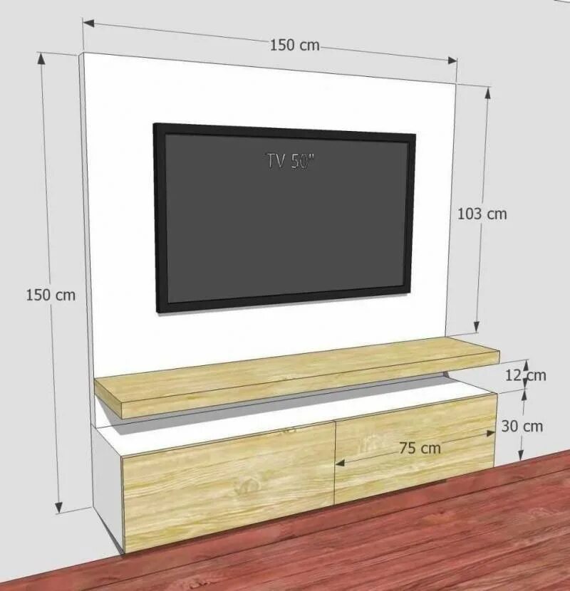 Высота подвеса телевизора на стену 55 дюймов. Высота установки тумбы под ТВ подвесной. Высота подвеса тумбы для телевизора. Высота для навесной тумбы для телевизора. На какую высоту вешать телевизор 50