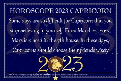 a post or even picture around the Yearly Horoscope Capricorn 2023 s Positiv...